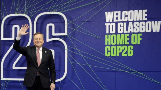 Draghi è arrivato a Glasgow per una COP26 molto difficile